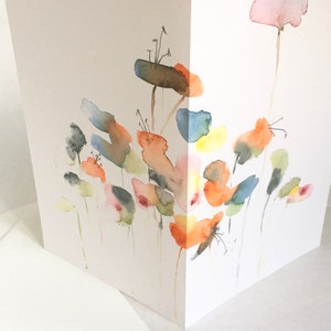 Biglietto d'auguri d'arte vuota Fiori colorati