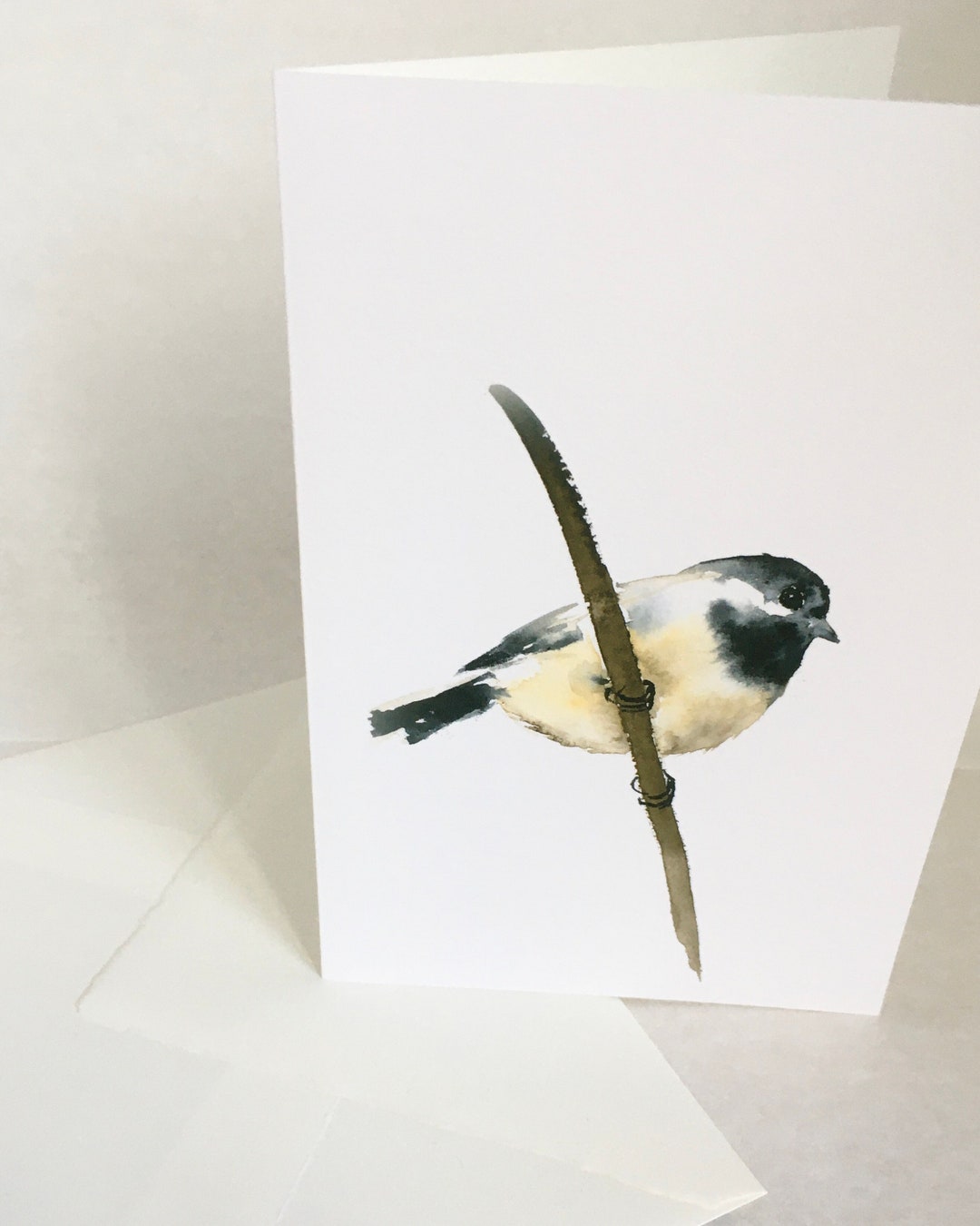 Bird Art Card Blank Greeting Card Chicadee - Etsy Canada