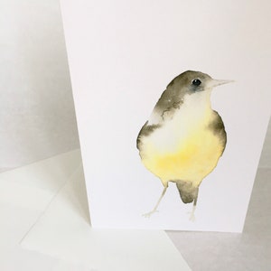 Blanko Kunst Grußkarte Gelber Vogel