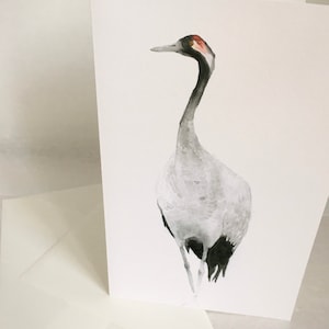 Blanko Kunst Grußkarte Kranich