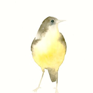 Bird Art Card Blank Greeting Card Yellow Bird image 2