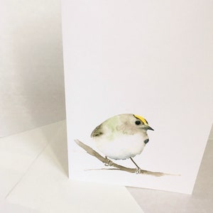 Bird Art Card Goldcrest Blank Greeting Card