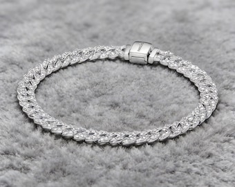 Bracciale Pandora Timeless Pavé Chain, bracciale in argento S925, bracciale con charm ME, bracciale semplice, bracciale delicato per donna