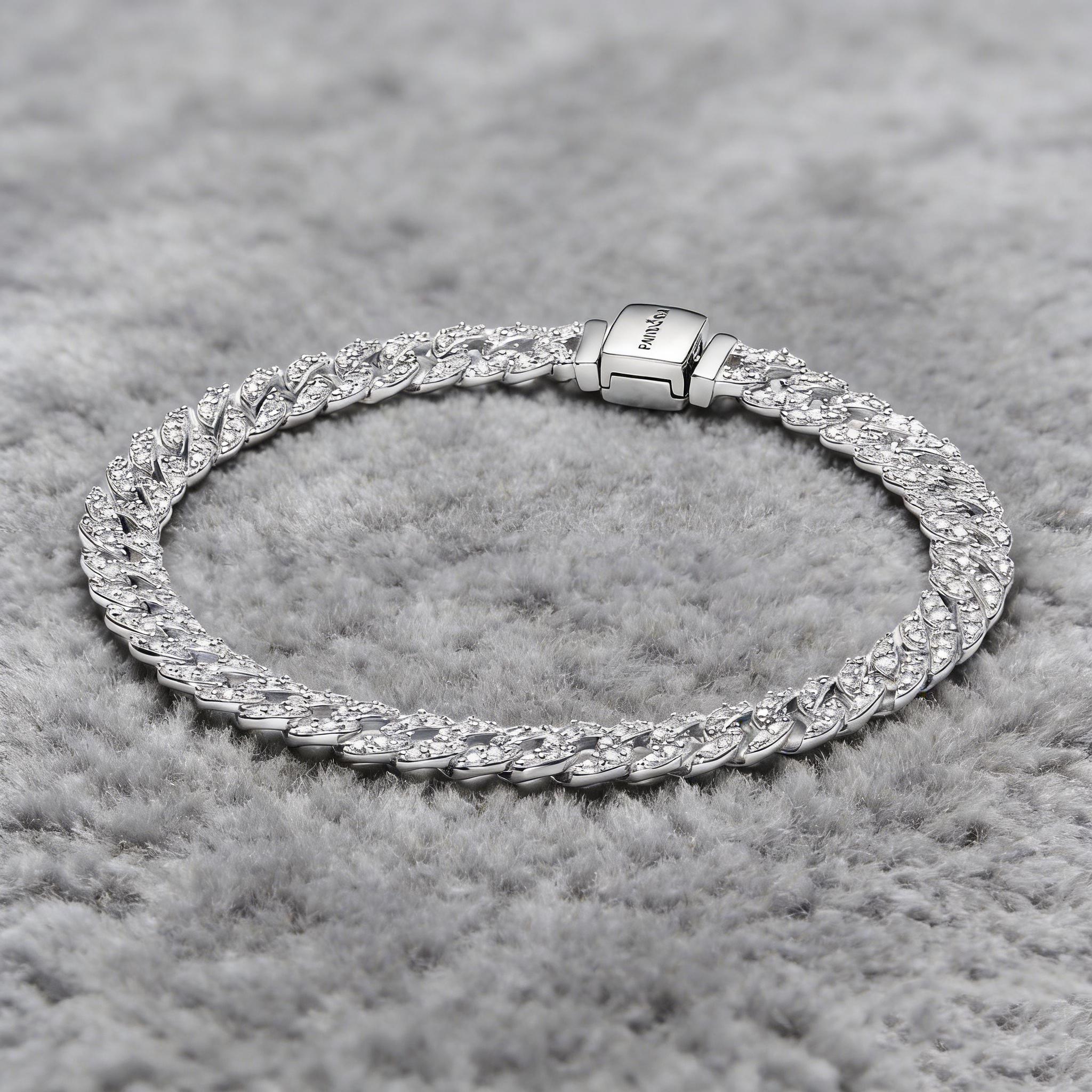 Bracciale con Monete e Perline COLORE ARGENTO Bianco