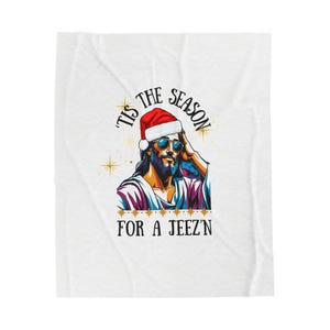 Cozy Holiday Velveteen Plush Blanket, Christmas Gift, Decorative Throw, Seasonal Home Decor, Soft Cover for Winter Comfort