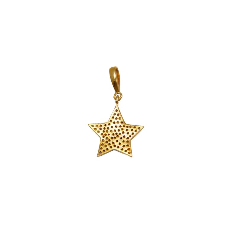 Star Shaped Pave Diamond Pendant Made In 925 Sterling Silver DP1032