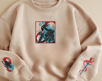 Sudadera con capucha bordada de anime, Caballero de las Sombras, Solo subo de nivel