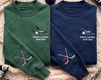 Sudadera con capucha bordada de la rivalidad del hockey, sudadera con el pájaro lobo, ropa del equipo Hollanov, regalo del orgullo LGBT