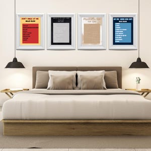 Billie Eilish Album Wall Art Set – Digital Prints, Song Tracklist Posters, Don’t Smile At Me, Happier Than Ever, Hit Me Hard,  Music Decor