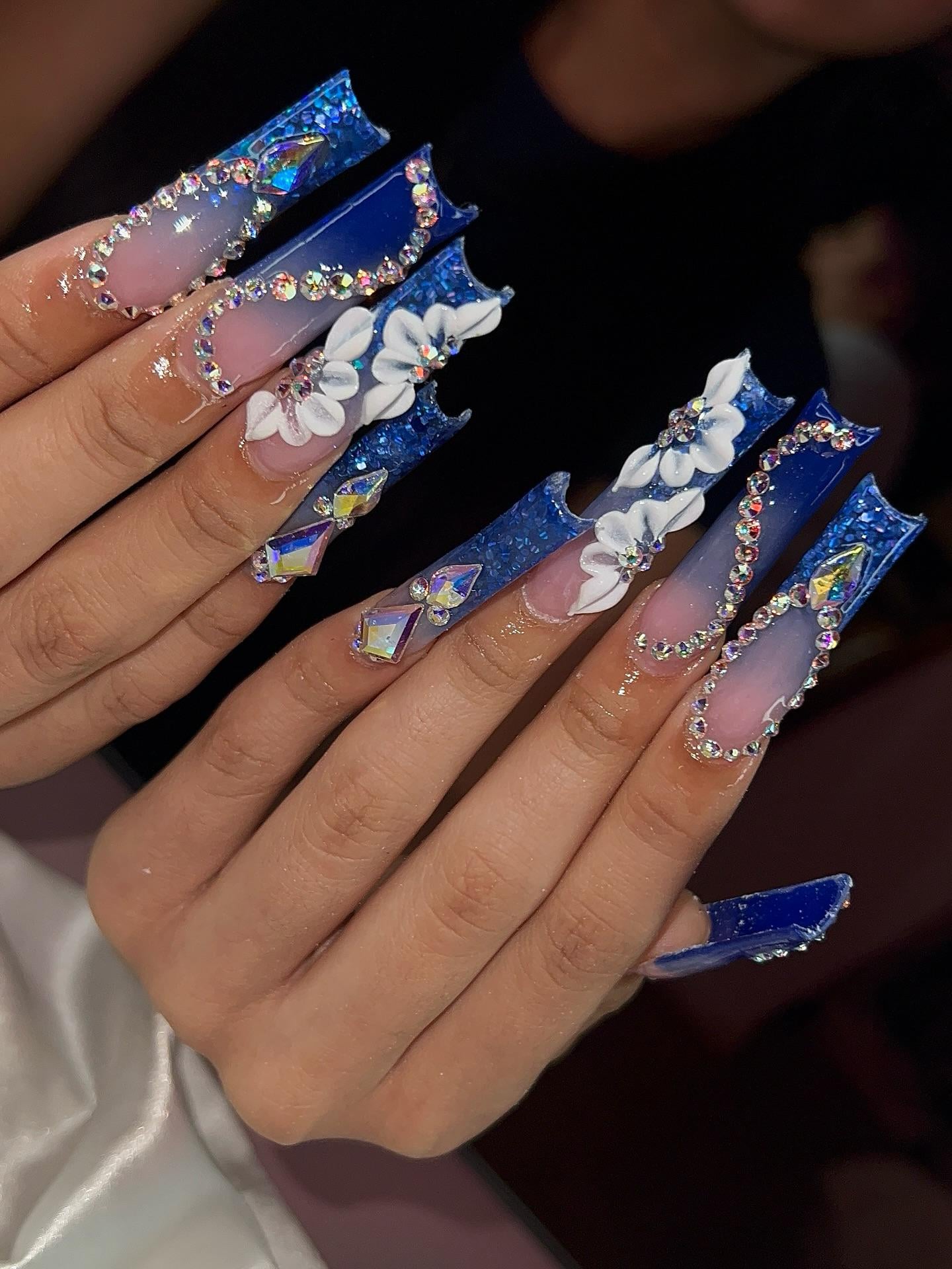 princess polly baby blue dress 29 Best Prom Nails Ideas To Consider main image 1