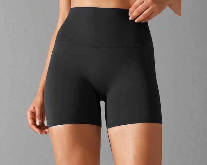 High Waist Women’s Yoga Shorts – Squat Proof Workout Leggings | Quick Dry Gym Fitness Shorts | Cycling & Running Activewear