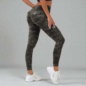 Women&#39;s Leggings with Pockets - Butt Lift High Waist Yoga Pants, Tummy Control Workout, Gym & Athletic Fitness Tights
