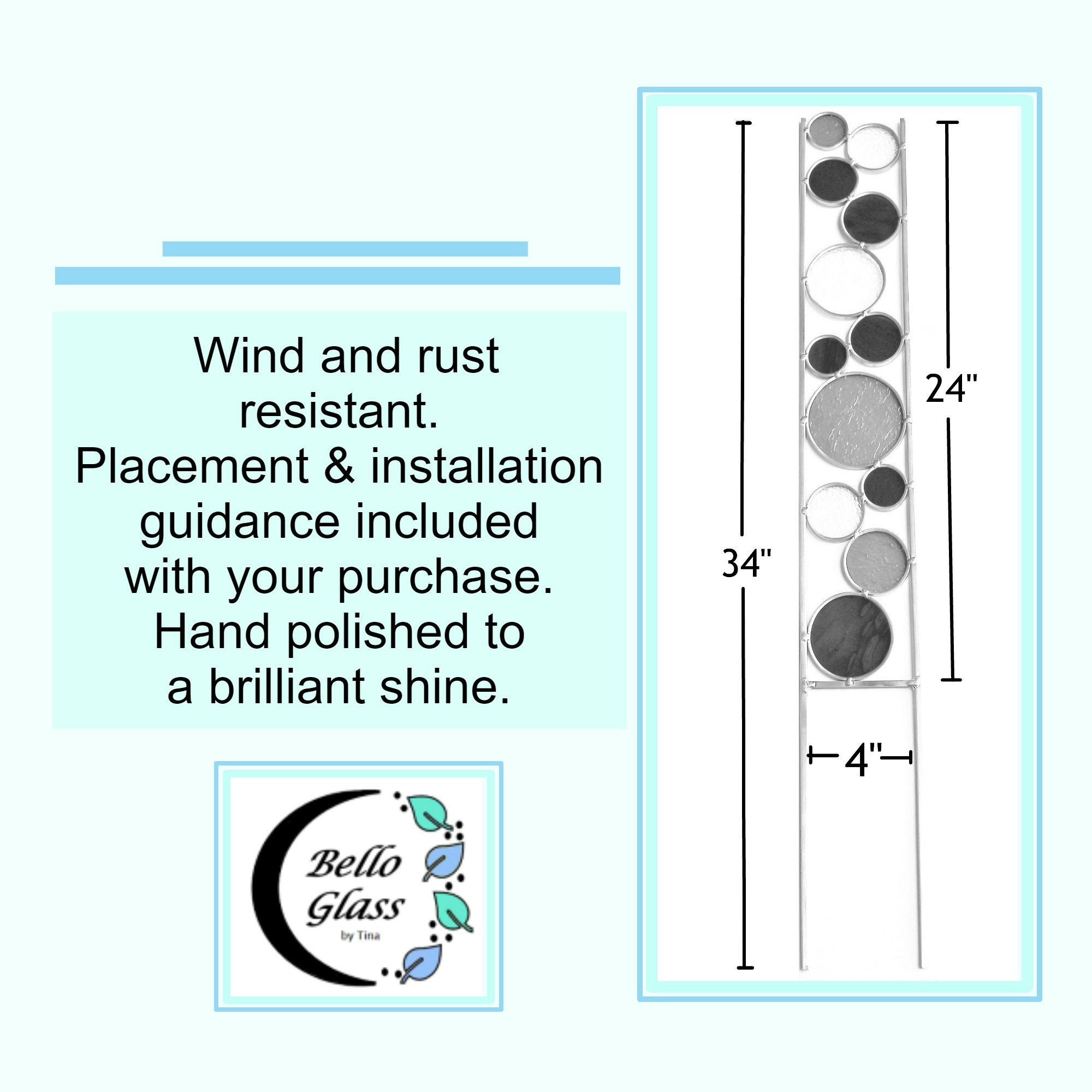 Decoración de jardín. Estaca de jardín de vidrieras altas. | Etsy