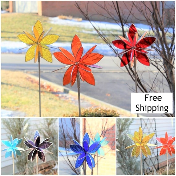 Stained Glass Flower Garden Stakes Glass Designs