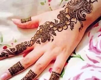 PDF bruids-mehndi-ontwerpen: hand-, arm- en voethennapatronen (digitale download)