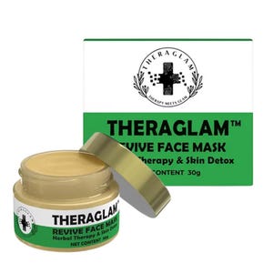 Theraglam Revive Face Mask with Multani Mitti, Rose, Aloe Vera Haldi, Removes Tan,Reduces Acne Oiliness|Skin Brightening Ayurvedic Face Pack