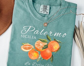 Comfort Colors Summer Fruit Graphic Tee: Retro Italy Vibes
