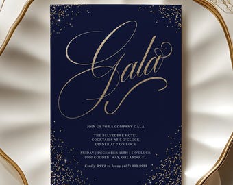 Elegant Company Gala Invitation: Customizable & Printable Corporate Event Template