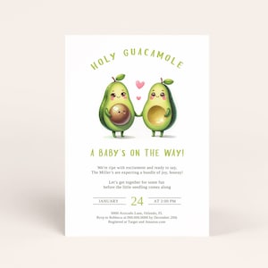 Avocado-Babyparty-Einladung - wunderliche Party einladen
