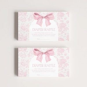 Elegante inserto de pañales para baby shower con diseño floral rosa, invitación imprimible personalizable, plantilla para baby shower de niña, Love Shack