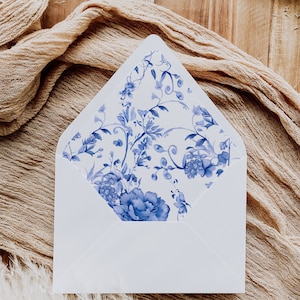 Chinoiserie Umschlag Liner - Instant Download - Braut oder Hochzeit