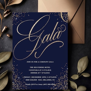 Elegante Firmen-Gala-Einladung: Anpassbare & druckbare Vorlage für eine Firmenfeier