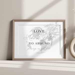 Wedding Globe Signing - Elegant Guest Book Alternative - Modern Adventure Begins Sign for Reception
