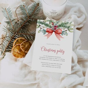 Editable Christmas Party Invitation Template (Instant Download)