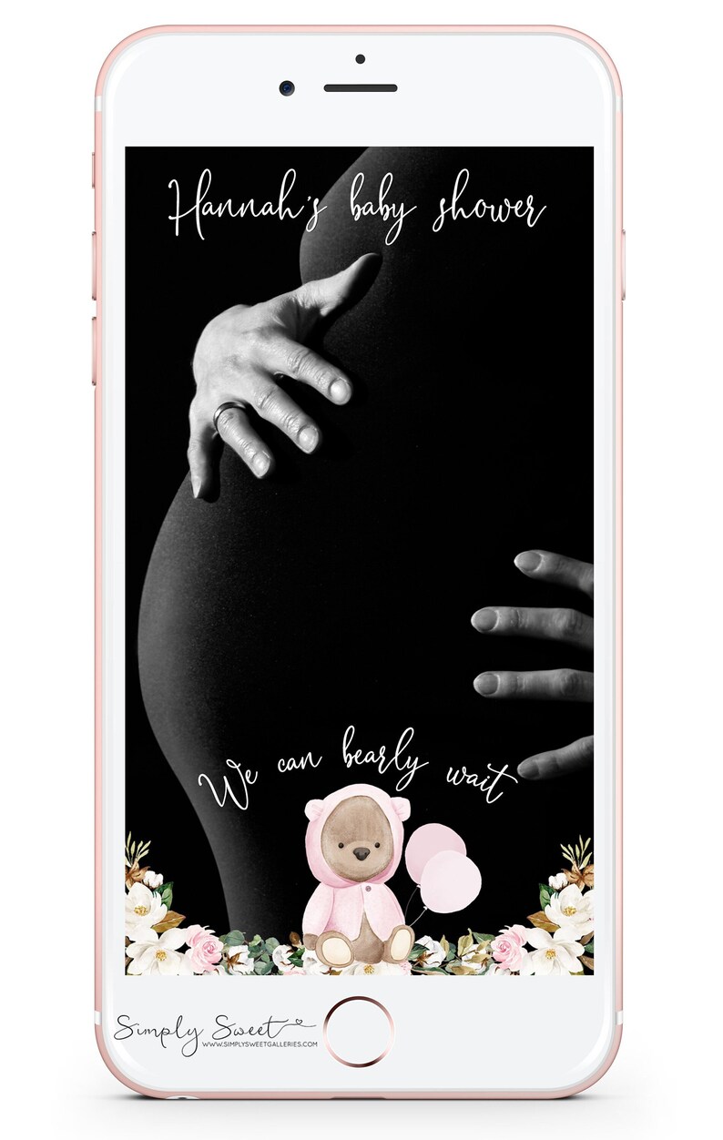 Teddy Bear Snapchat Filter Teddy Bear Baby Shower Snapchat Etsy