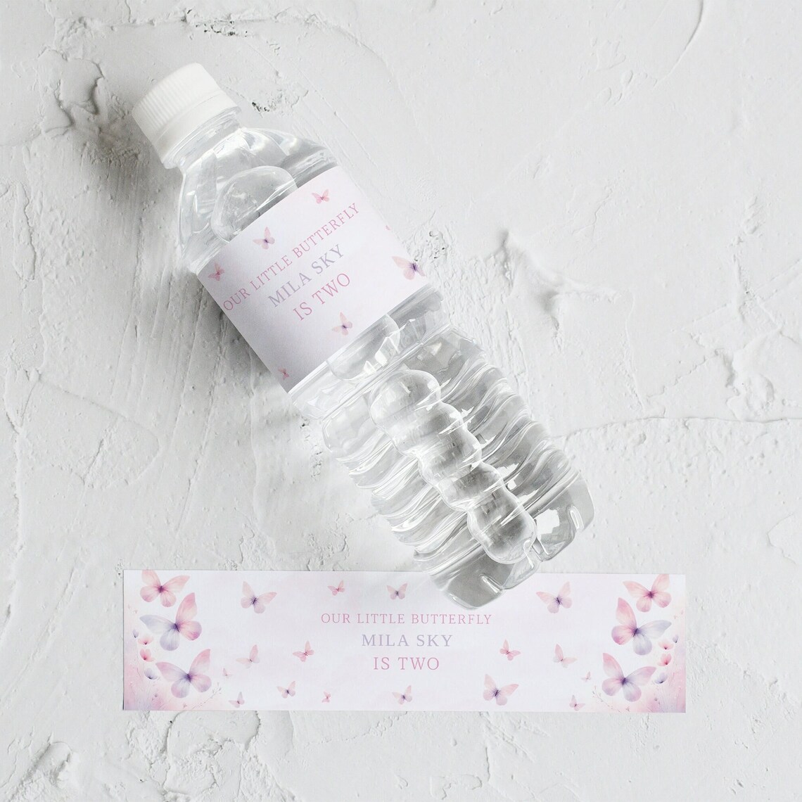 Editable Butterfly Water Bottle Label Template - Instant Download ...