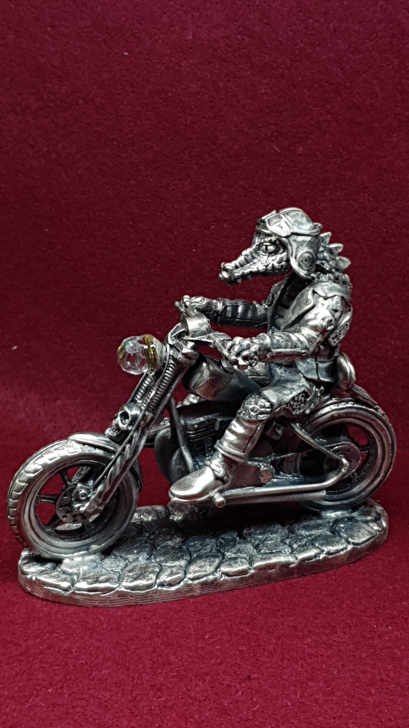 WAPW the Biker by Mark Locker – Myth & Magic Pewter Dragon