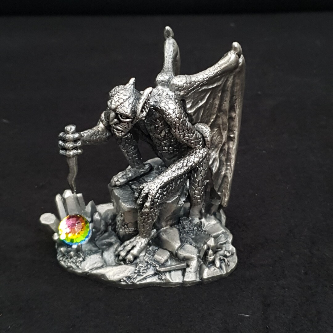 Dark Secrets 6211 the Ice Demon Pewter Figurine With Crystal Orb - Etsy