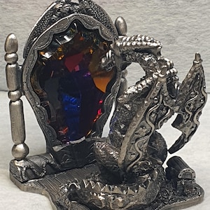 Reflections 3134 Myth & Magic Pewter Dragon Figurine with Crystal Mirror – Tudor Mint