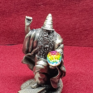 Tudor Mint Pewter Wizard Figurine: The Light of Knowledge, Myth and Magic Collection