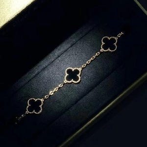 PreOwned Van Cleef & Arpels Alhambra Clover Armband, Vintage Kettengeschenk für Sie