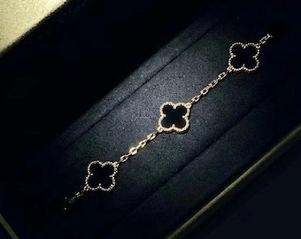 Pre Owned Van Cleef & Arpels Alhambra Clover Bracelet, Vintage Chain Gift for Her