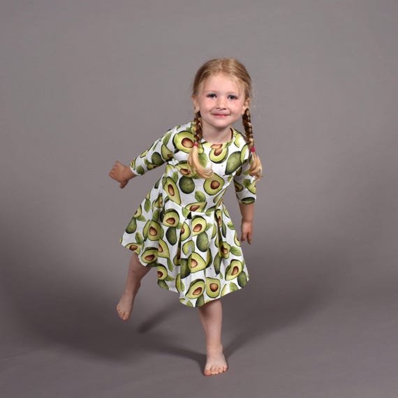 Girls' Jersey Dress Avocado, Soft and Playful Girls' Dress, Cotton Jersey  Dress for Girls, Summer Dress, Baby Dress - Etsy