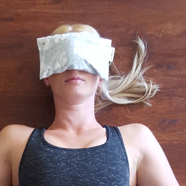 Organic Flax & Lavender Eye Pillow for yoga, savasana, meditation, napping or relaxation