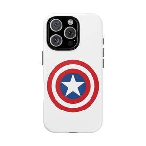 Captain America Phone Case, Tough Cases, Avengers Merchandise, Superhero Gift, Geeky Decor, Patriotic Style