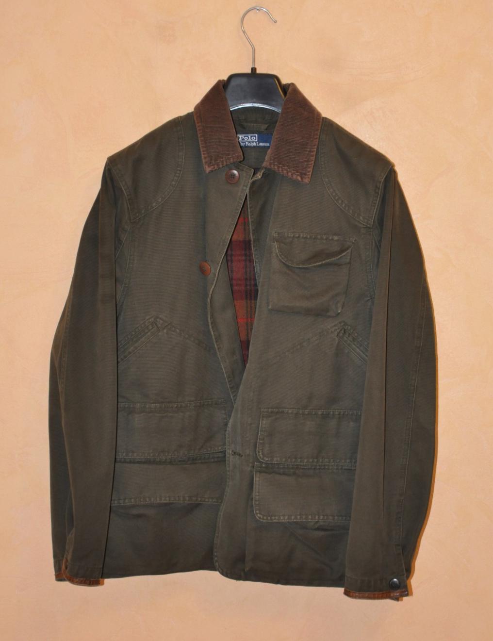 ジャケット・アウター Polo by RALPH LAUREN huting jacket L Polo Ralph Lauren Men's Khaki Hunt Wool Linning Jacket Cowhide