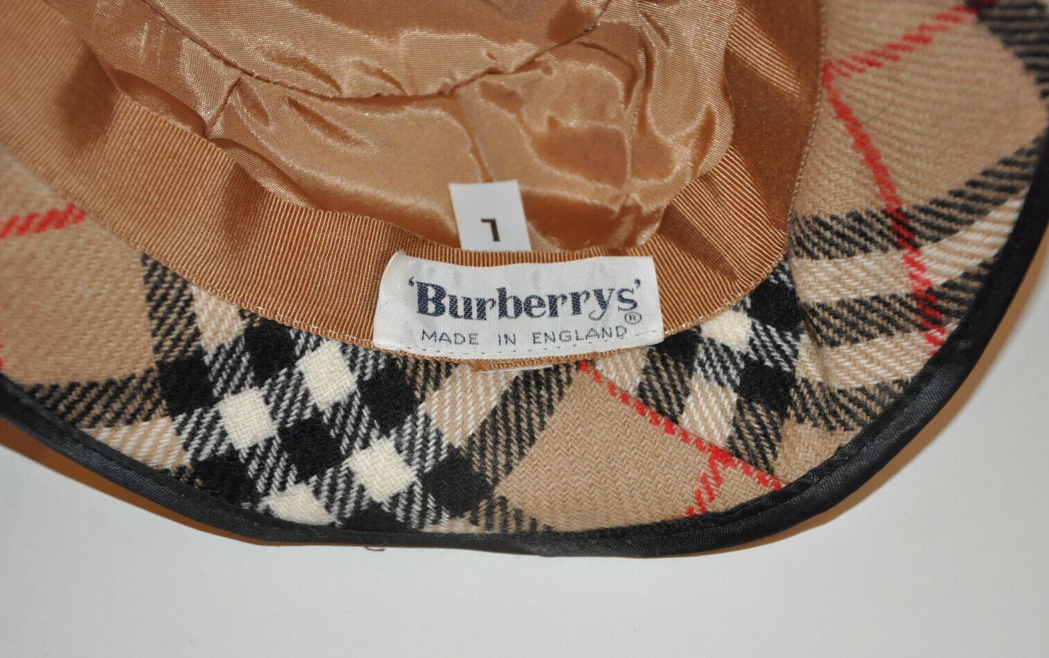 Vintage Burberrys Bucket Hat Wool Nova Chek Women\'s Size 7 1/4 59cm Burberry Burberry Bucket Hats 100% Wool Hats for Women for sale | eBay main image 2