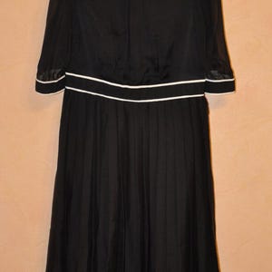 Dolce Gabbana D&G Vintage Women&#39;s Black Silk Mesh Dress Sequin Collar Size 40 XS