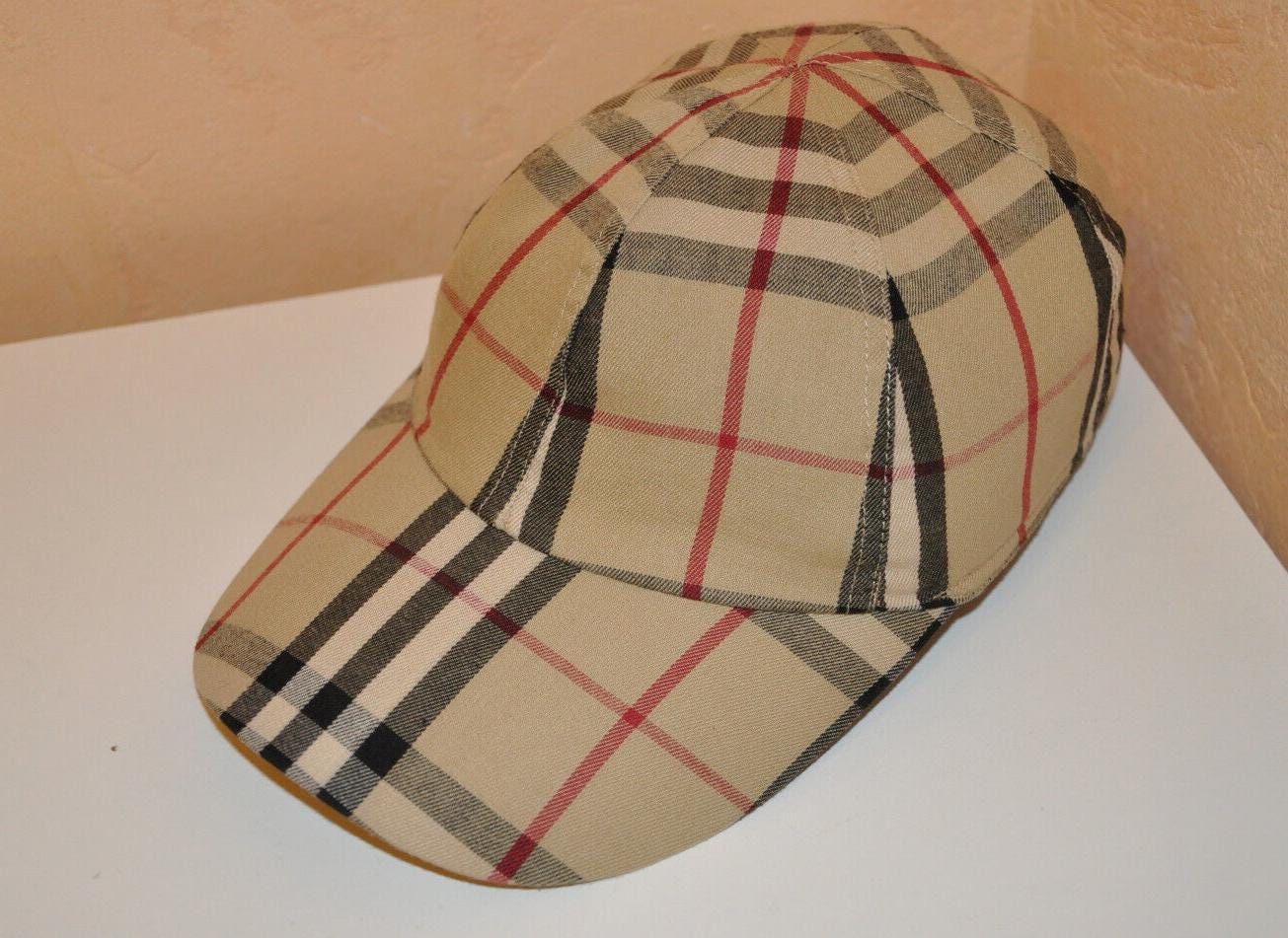 Burberry Snapback Cap Nova Check Burberry Hat Vintage Beige Nova Check Baseball Cap Cotton  main image 3