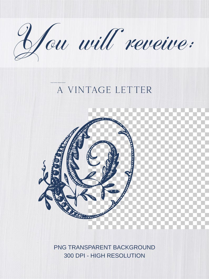 Vintage Monogram Antique Letter, Calligraphic Alphabet for Embroidery ...