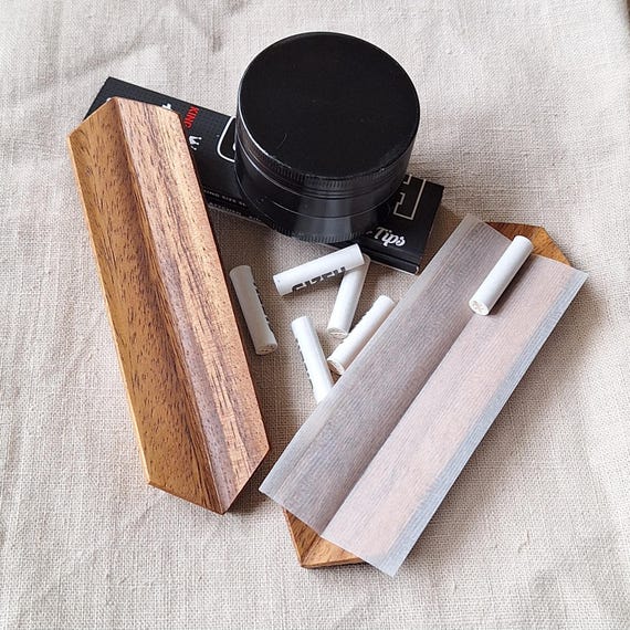 Handmade Acacia Wood Rolling Tray - Joint Tray, Smoker Gift
