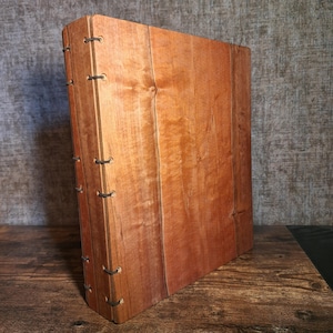 Holzordner A4 Ringbuch – Handgemachter Ringordner aus Holz – Natürliches Büroaccessoire, Gästebuch, Geschenk image 1