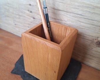 Handgefertigte Holzkiste aus Buchenholz: 10x7,5x7,5cm, Rustikaler Aufbewahrungsbehälter