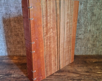 Holzordner A4 Ringbuch – Handgemachter Ringordner aus Holz – Natürliches Büroaccessoire, Gästebuch, Geschenk