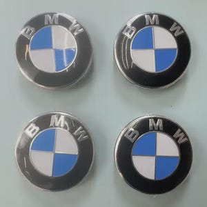 BMW Emblem Set of 4 Blue and White 56/68mm Wheel Center Caps Compatible with Hub Covers New