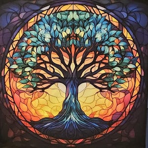 Tree of Life colourful altar cloth - tapestry wall hanging - shrine cloth - tarot cloth - large altar cloth - spiritual cloth gifts - altar